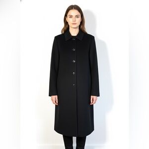 Marina Rinaldi Black Button Front Coat Dress Size 23 US 12 Made in Italy